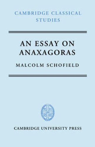 Cover image for An Essay on Anaxagoras