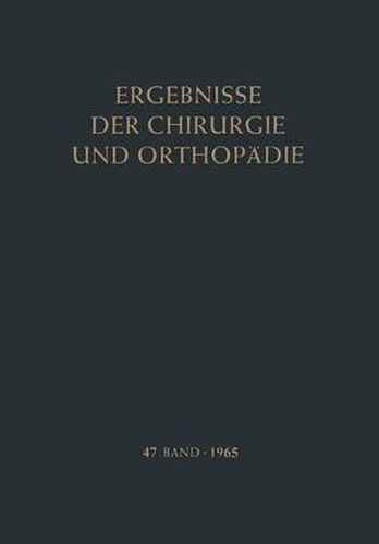 Cover image for Ergebnisse Der Chirurgie Und Orthopadie