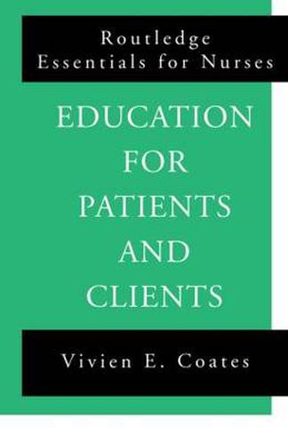 Cover image for Education For Patients and Clients