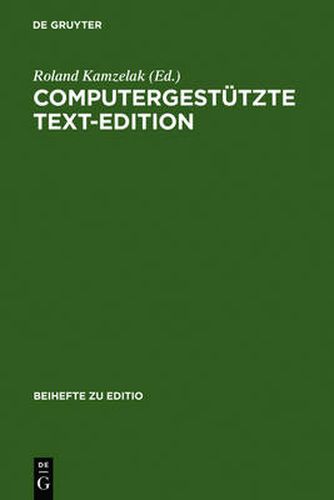 Cover image for Computergestutzte Text-Edition