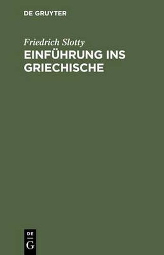 Cover image for Einfuhrung ins Griechische