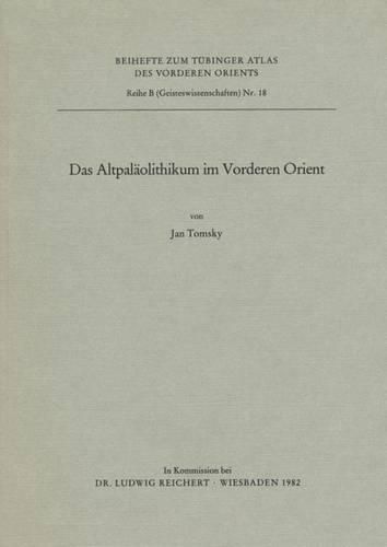 Cover image for Das Altpalaolithikum Im Vorderen Orient