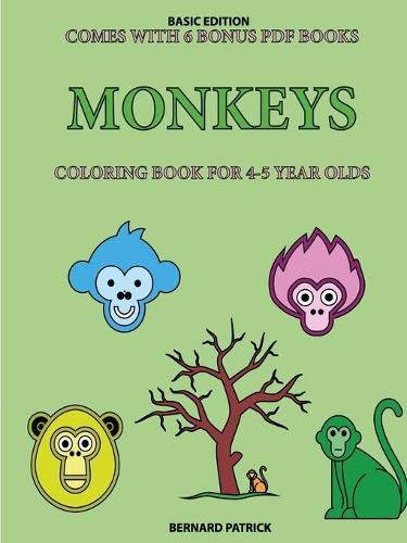 Cover image for Coloring Book for 4-5 Year Olds (Monkeys)