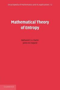 Cover image for Mathematical Theory of Entropy