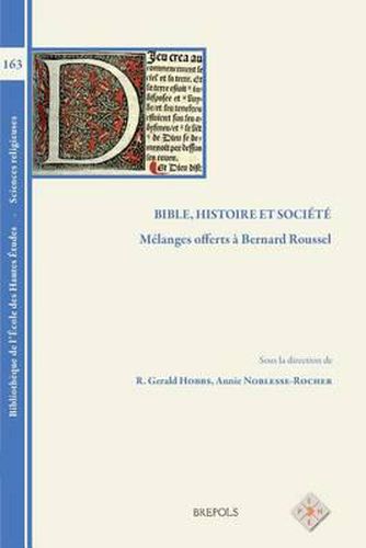 Cover image for BEHE 163 Bible, histoire et societe, Hobbs: Melanges Offerts a Bernard Roussel