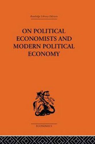 Cover image for On Political Economists and Political Economy