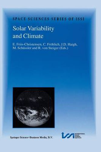 Cover image for Solar Variability and Climate: Proceedings of an ISSI Workshop, 28 June-2 July 1999, Bern, Switzerland