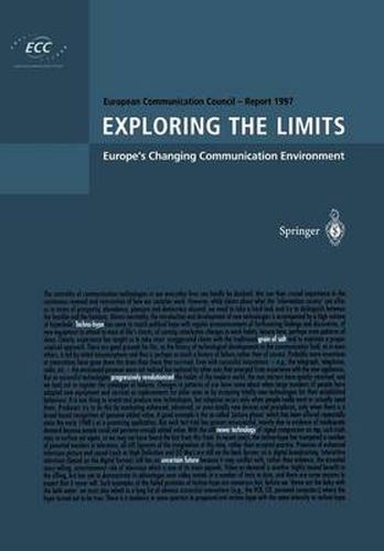 Cover image for Exploring the Limits: Europe's Changing Communication Environment