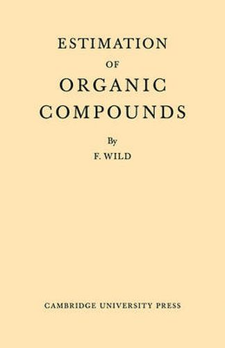 Cover image for Estimation Organic Compounds