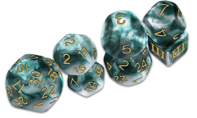 Thracian Smokey Sacrifice Dice - DCC Funky 7-set