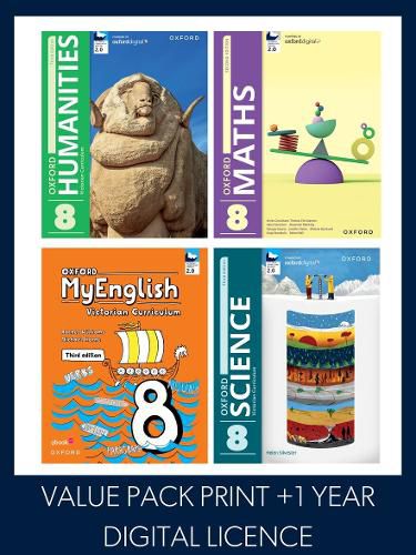 Cover image for Oxford Value Pack Victorian Curriculum 8 2026 (print+1yr digital licence)