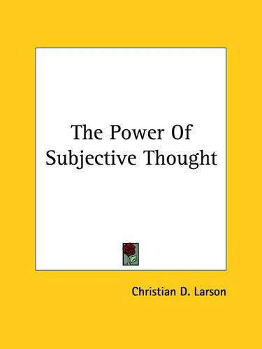 Cover image for The Power of Subjective Thought