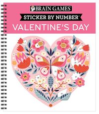 Cover image for Brain Games - Sticker by Number: Valentine's Day