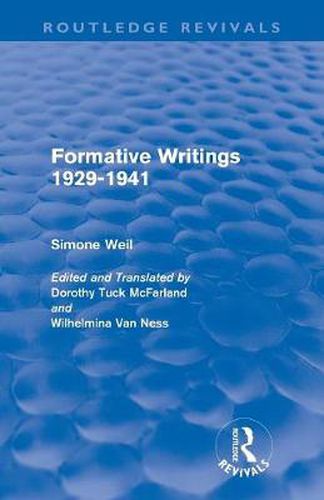 Cover image for Formative Writings (Routledge Revivals)