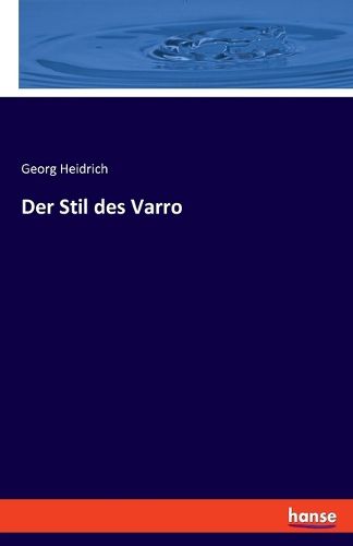 Cover image for Der Stil des Varro