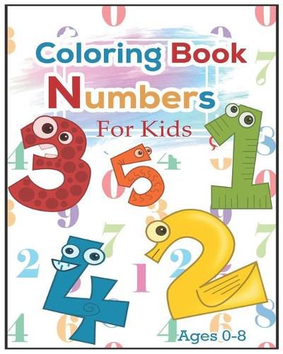 Cover image for coloring book number for kids ages 0-8