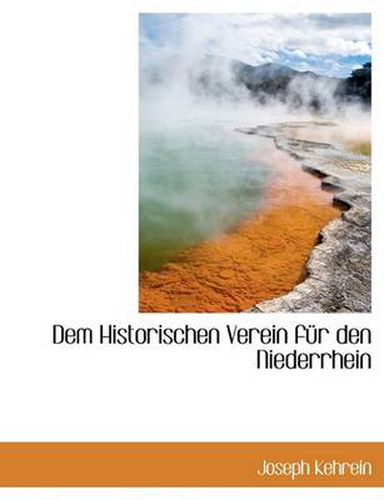 Cover image for Dem Historischen Verein F R Den Niederrhein