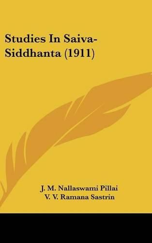 Cover image for Studies in Saiva-Siddhanta (1911)