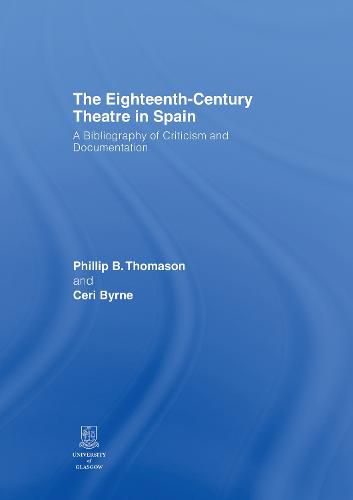 Cover image for The Eighteenth-Century Theatre in Spain: A Bibliography of Criticism and Documentation