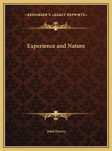 Cover image for Experience and Nature