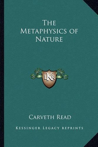 Cover image for The Metaphysics of Nature