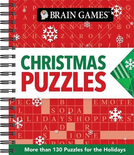 Cover image for Brain Games - Christmas Puzzles: 120 Mixed Puzzles for the Holidays