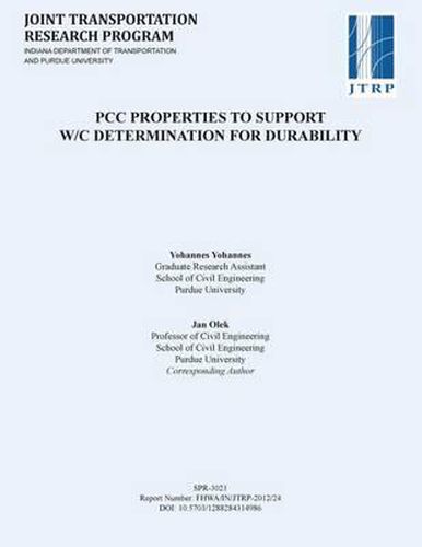 Cover image for Pcc Properties to Support W/C Determination for Durability
