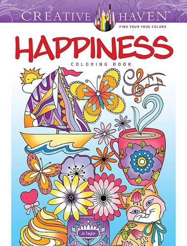 Cover image for Creative Haven Happiness Coloring Book