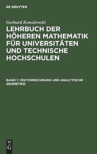 Cover image for Vektorrechnung Und Analytische Geometrie