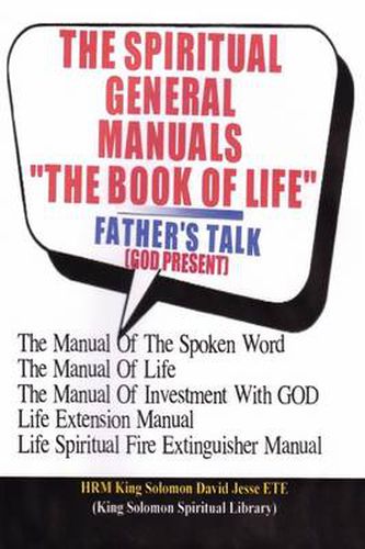 Cover image for THE SPIRITUAL GENERAL MANUALS  THE BOOK OF LIFE  (Chapter One)