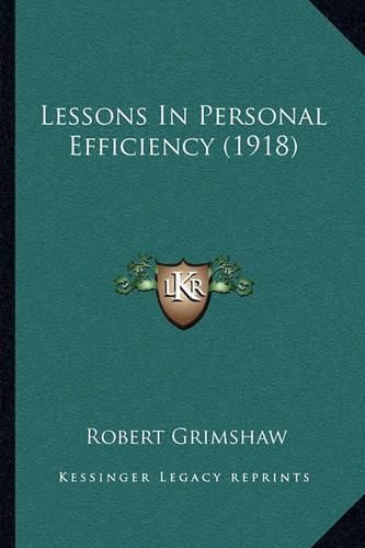 Cover image for Lessons in Personal Efficiency (1918)
