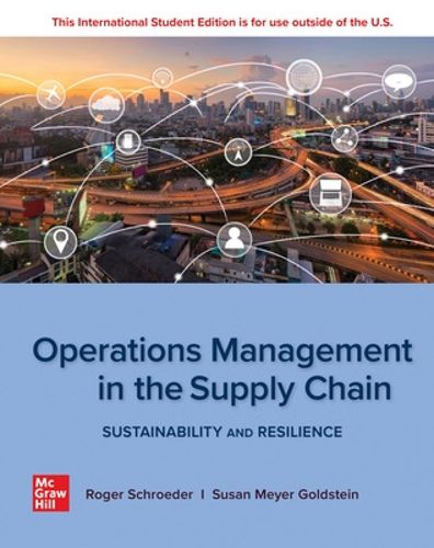 Cover image for Operations Management In The Supply Chain: Sustainability and Resilience: 2024 Release ISE