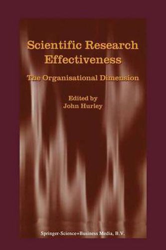 Cover image for Scientific Research Effectiveness: The Organisational Dimension