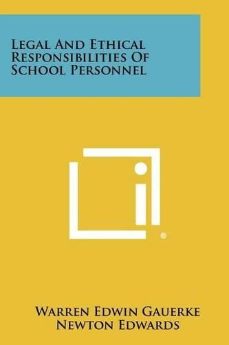 Cover image for Legal and Ethical Responsibilities of School Personnel