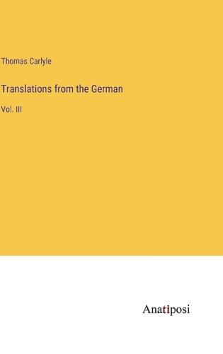 Cover image for Translations from the German