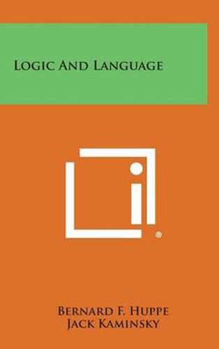 Cover image for Logic and Language