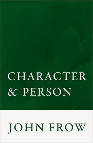 Cover image for Character and Person