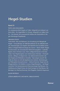 Cover image for Hegel-Studien / Hegel-Studien Band 23 (1988)