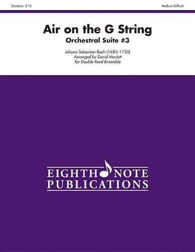 Cover image for Air on the G String (from Orchestral Suite #3): For Double Reed Ensemble, Score & Parts