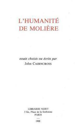 Cover image for L' Humanite de Moliere