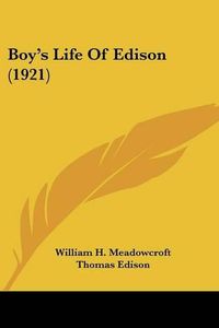 Cover image for Boy's Life of Edison (1921)