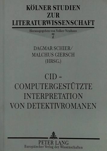 Cover image for Cid - Computergestuetzte Interpretation Von Detektivromanen