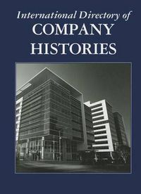 Cover image for International Directory of Company Histories
