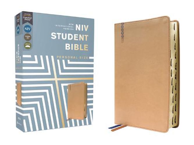 Cover image for NIV, Student Bible, Personal Size, Leathersoft, Tan, Thumb Indexed, Comfort Print