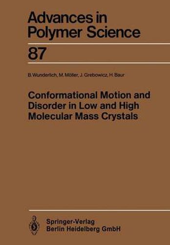 Cover image for Conformational Motion and Disorder in Low and High Molecular Mass Crystals