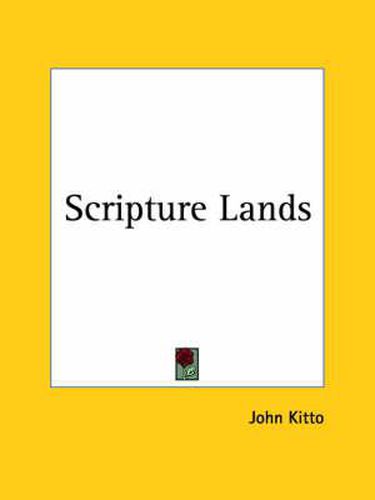 Cover image for Scripture Lands (1850)