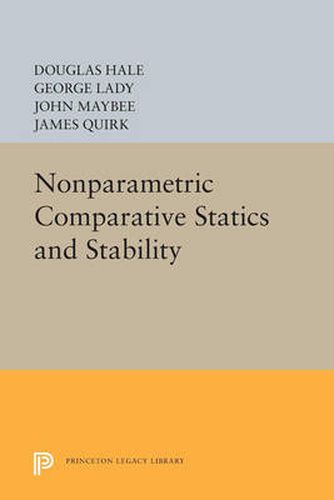 Cover image for Nonparametric Comparative Statics and Stability