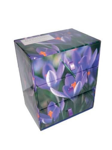 Cover image for Three-drawer Card Box 60 Gift Cards and Envelopes: Flower Style