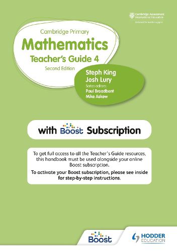 Cover image for Hodder Cambridge Primary Mathematics Teacher's Guide Stage 4 with Boost Subscription