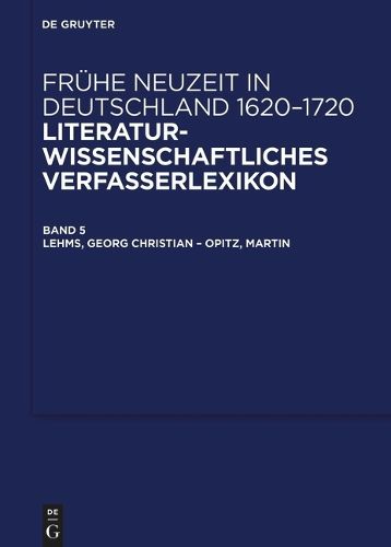 Cover image for Lehms, Georg Christian - Opitz, Martin